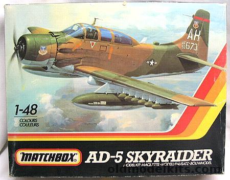 Matchbox 1/48 AD-5 (A1-E) or AD-5N (A-1G) Skyraider Two Seater - Bagged, 40651 plastic model kit